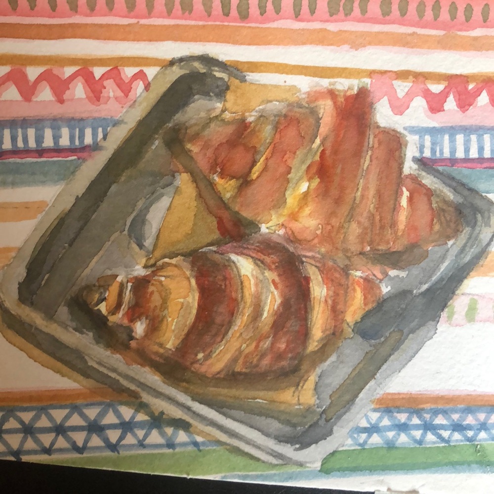 Croissants 🥐 🥐🥐 🖼 Original Art ( watercolor not print )
